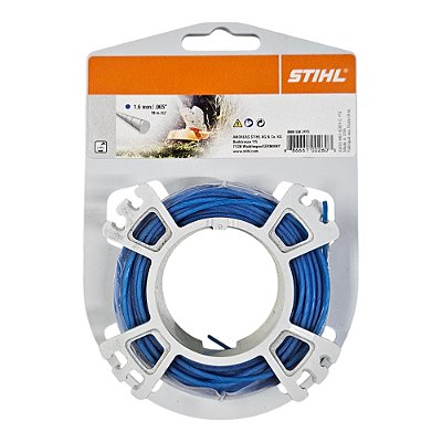 Fio de Nylon Stihl Redondo Silicone - 1.6mm x 19m (Azul)