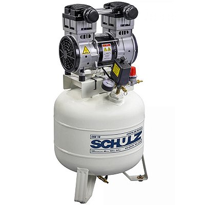 Compressor Odonto Schulz CSD 10/40 - 10pcm 40L 120psi 2CV - 220V - Isento de Oleo (915.0411-0)