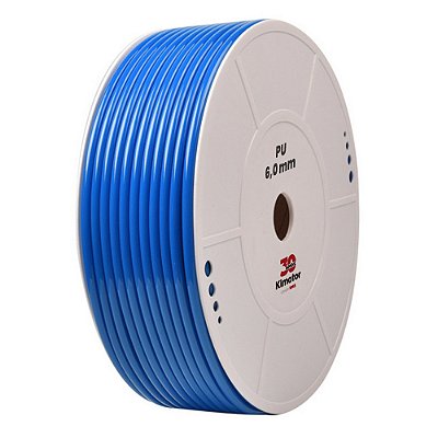 Rolo Mangueira Compressor PU Azul - 140psi - 100m - 6 x 4mm