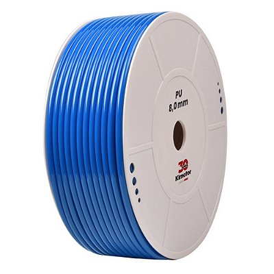 Rolo Mangueira Compressor PU Azul - 140psi - 100m - 8 x 5mm