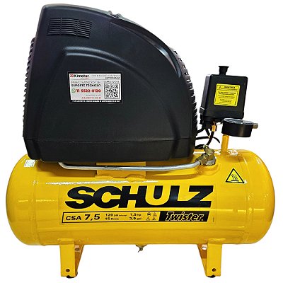 Motocompressor Schulz CSA 7.5/15 Twister - 7,5pcm 15L 120psi - 127V (915.0434-0)