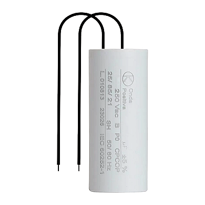 Capacitor Permanente Onda Positiva - 5uF x 250V - Cabo