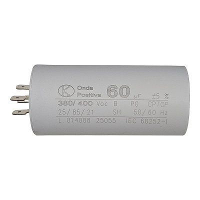 Capacitor Permanente - Onda Positiva - 400V - 60uF - Terminal
