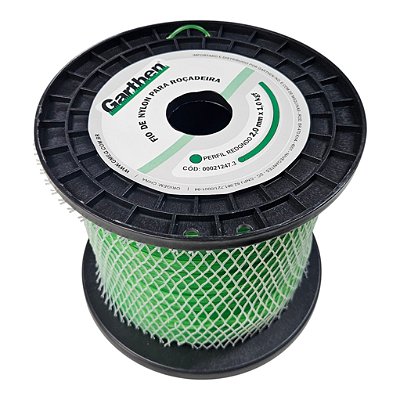 Carretel Fio de Nylon Garthen - Verde - Perfil Redondo - 2.0mm - 1kg (21247.3)