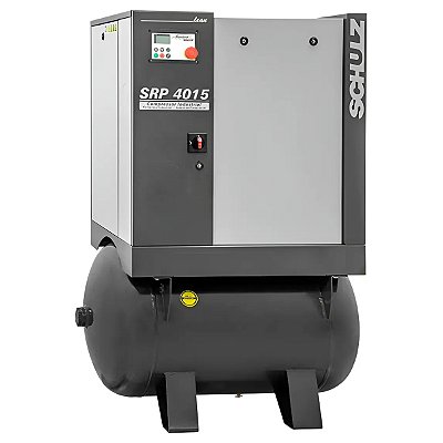 Compressor Parafuso Rotativo Schulz SRP 4015 E Lean - 60pcm 9Bar 15HP 230L - 220V (Seminovo)