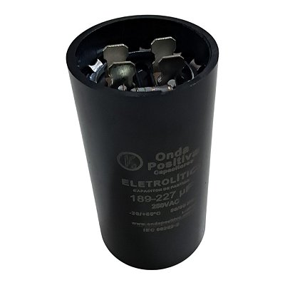 Capacitor Eletrolítico de Partida - Onda Positiva - 250V - 189/227uF