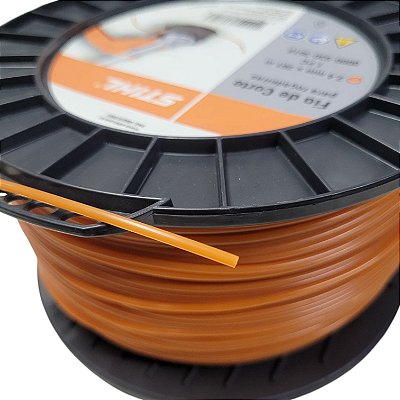 Carretel Fio de Nylon Stihl - Laranja - Perfil Redondo - 2.4mm x 261m