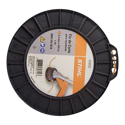 Carretel Fio de Nylon Stihl - Laranja - Perfil Redondo - 2.4mm x 261m