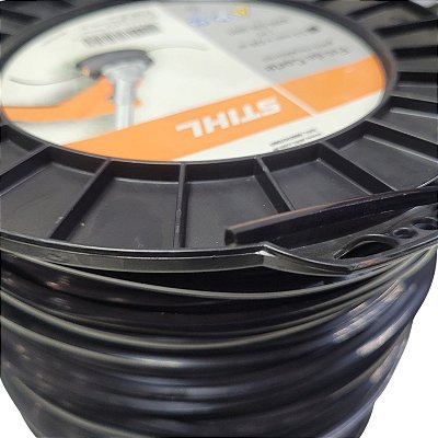 Carretel Fio de Nylon Stihl - Preto - Perfil Quadrado - 3.3mm x 228m