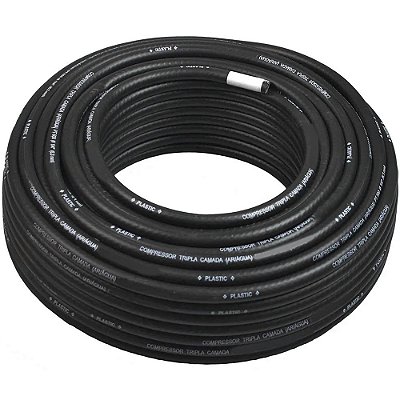 Rolo Mangueira Compressor Borracha Plastic - 300psi - 50m - 1/4 (MB14)