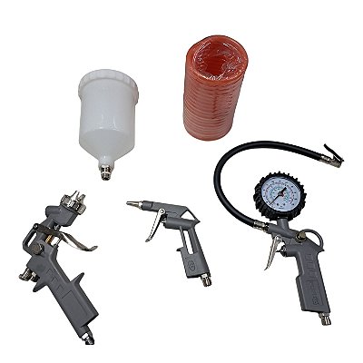 Kit de Pintura FortG FG8670 - 4 Itens (Pistola + Calibrador + Soprador + Mangueira)