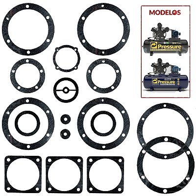 Jogo de Juntas Compressor Pressure ON 40 W c/Tela - PLL (KIT013-375)