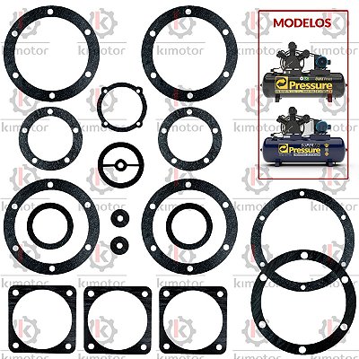 Jogo de Juntas Compressor Pressure ON 40 W c/Tela - PLL (KIT013-375)