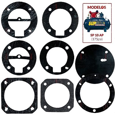 Jogo de Juntas Compressor Pressure PSV 10 AP / ON 10 V AP - PLL (KIT013-082)