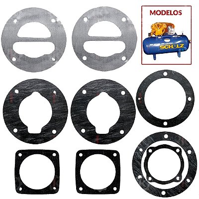Jogo de Juntas Compressor Schulz MSV 10 VL - PLL (830.0475-4)
