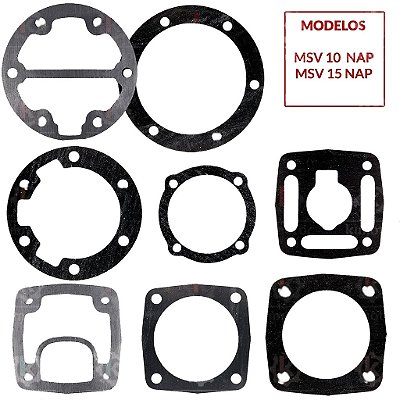 Jogo de Juntas Compressor Schulz MSV 10/15 NAP - PLL (34007021)