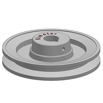 Polia Aluminio 100 mm - Canal 1A - Furo 5/8 (15,88 mm) - [P2H12]