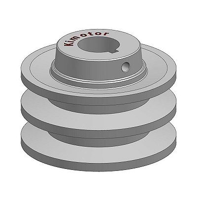Polia Aluminio 80 mm - Canal 2A - Furo 3/4 (19,05 mm) - [P2F10]