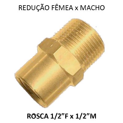 Adptador Fêmea x Macho - 1/2 x 1/2 NPT - MF1212