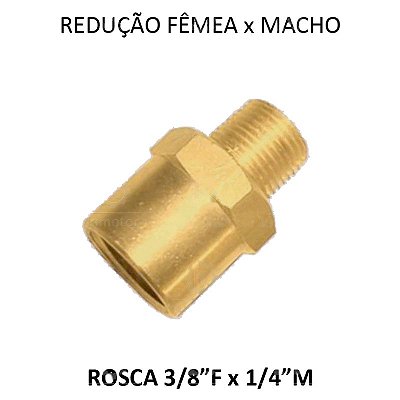 Adptador Fêmea x Macho - 3/8 x 1/4 NPT - MF3814