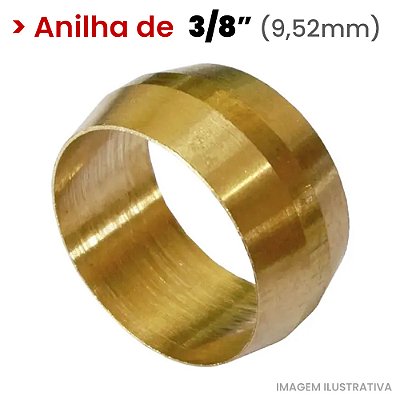Anilha em Latão - 3/8 - (9.52 mm)