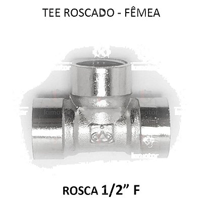 TEE Fêmea - Aço - 1/2 BSP - TR1212