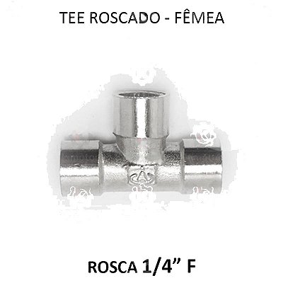 TEE Fêmea - Aço - 1/4 BSP - TR1414