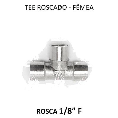 TEE Fêmea - Aço - 1/8 BSP - TR1818