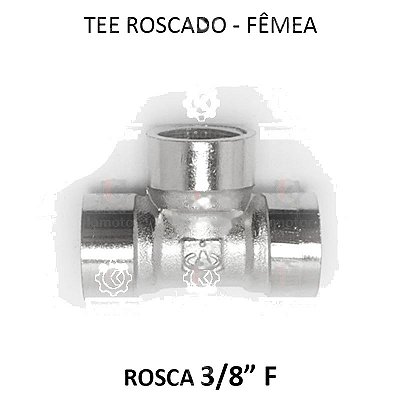 TEE Fêmea - Aço - 3/8 BSP - TR3838