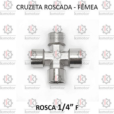 Cruzeta Roscada - 1/4F BSP (721302)