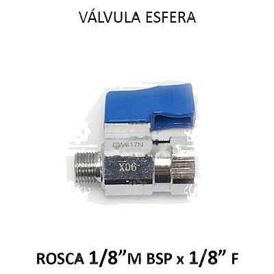 Válvula Esfera Mini GE - 1/8 MF (726131)
