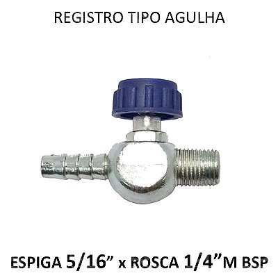 Registro Tipo Agulha - 1/4M x 5/16E (762005)