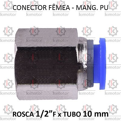 Conexão PU - 10mm x 1/2 F BSP (728048)