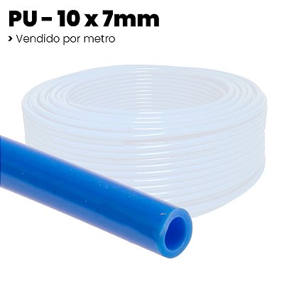 Mangueira Compressor PU Azul - 10 x 7mm - Por Metro