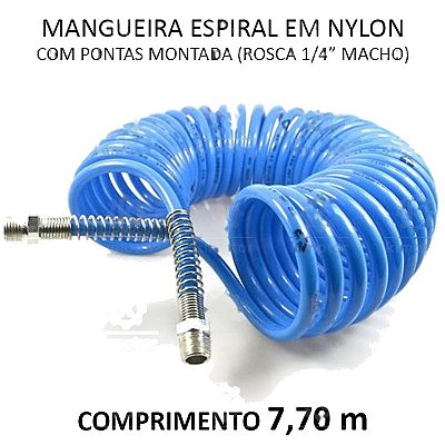 Mangueira Compressor Espiral Nylon PA6 - 7.70m (MES7)