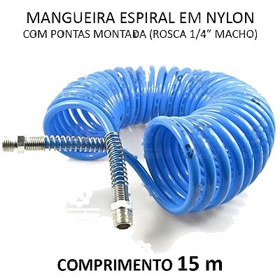 Mangueira Compressor Espiral Nylon PA6 - 15m (MES15)