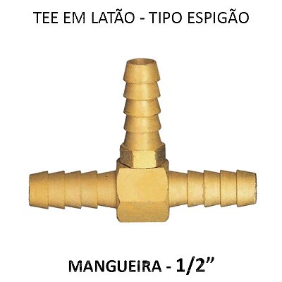TEE Espigão - Aço Zincado - 1/2 E - (TE12 - 720705)