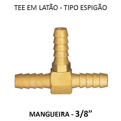 TEE Espigão - Aço Zincado - 3/8 E - (TE38 - 720704)