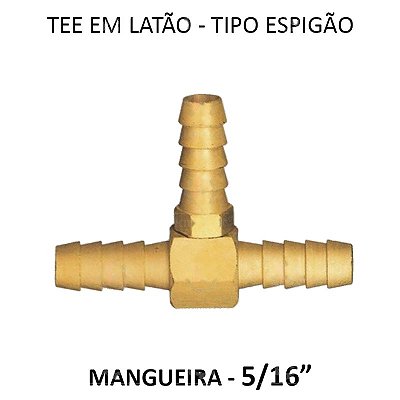 TEE Espigão - Aço Zincado - 5/16 E - (TE516 - 720703)