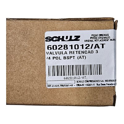 Válvula de Retenção Compressor - 3/4 M x 1/2 F x 1/8 F - Schulz MSV 20 Max (703771 - 60281012/AT)