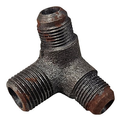 Cotovelo Macho x Flange - 3 Vias - 1/2 x 1/2 NPT - Compressor Chiaperini RED 10 / TOP 10 / MC 6 BPV