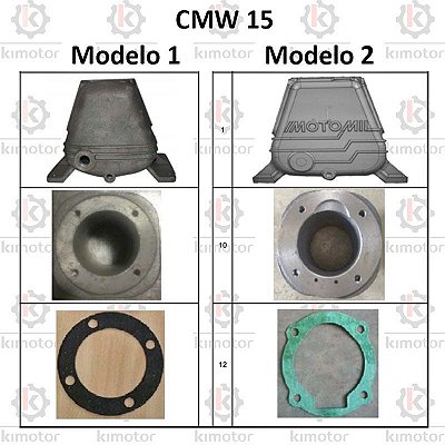 Jogo de Juntas Compressor Motomil CMW 15 (Mod 2 - 34855.4)