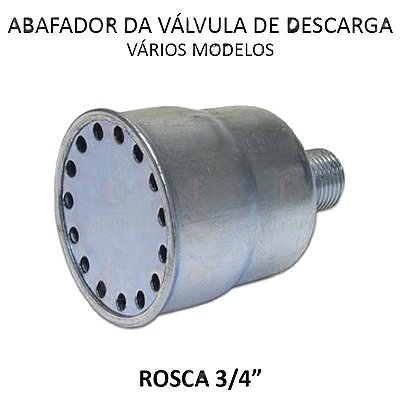 Silenciador Válvula Descarga 3/4 - MSWV 60 / W900 / CJ 60 / ON 60 (009.0000-1/AT) - P2.L20