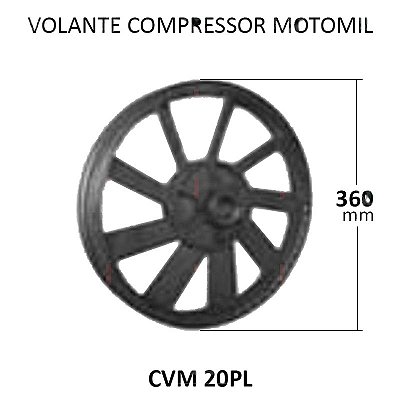 Volante Motomil 360mm x 2B - CMV 20 PL (09 Pás - 29054.1)