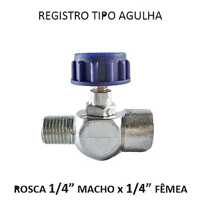 Registro Tipo Agulha - 1/4F x 1/4M (762104)