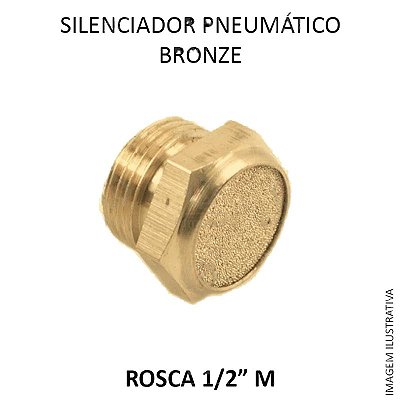 Silenciador Pneumático Bronze - 1/2