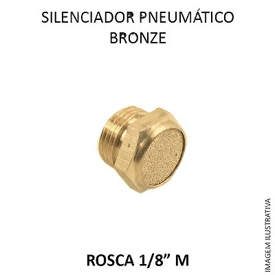 Silenciador Pneumático Bronze - 1/8