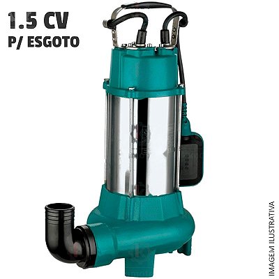Bomba Submersa Lepono XSP 14-7 - 1,5CV - 7mca - 14,8m³/h - 220V Mono (Esgoto)