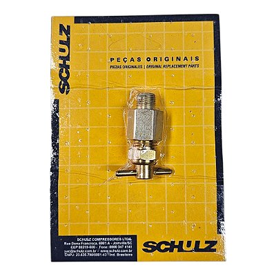 Dreno / Purgador Compressor Schulz - 1/4 + 1/8 NPT (830.1687-0)