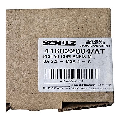Kit Pistão Compressor - 47 mm - Schulz CSA 8.5 e MSA 8.1 - em Alumínio (416022004/AT) - P3.A21